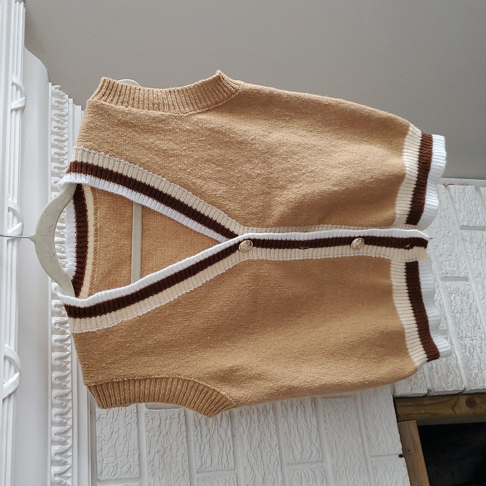 Women's Unbranded Knitted Button Down Cabincore Preppy Vest Size M